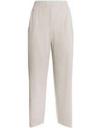 Pleats Please Issey Miyake - A-Poc Shell Cropped Trousers - Lyst