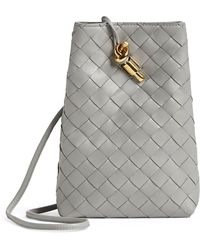 Bottega Veneta - Leather Andiamo Phone Pouch - Lyst