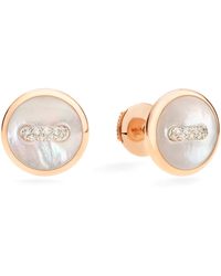 Pomellato - Rose Gold, Diamond And Mother-of-pearl Pom Pom Dot Stud Earrings - Lyst