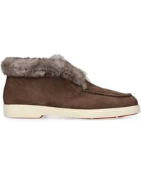 Santoni - Suede Hadeel Ankle Boots - Lyst