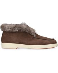 Santoni - Suede Hadeel Ankle Boots - Lyst