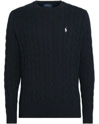 Polo Ralph Lauren - Cotton Cable-Knit Polo Pony Sweater - Lyst