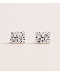 Suzanne Kalan - And Diamond Short Stack Stud Earrings - Lyst