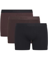 BOSS - Stretch-Organic Cotton Boxer Briefs - Lyst