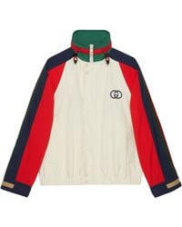Gucci - Cotton Nylon Jacket With Patch - Lyst