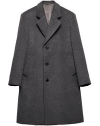 Prada - Wool Single-Breasted Coat - Lyst