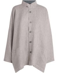 Eskandar - Linen Wide Longline Jacket - Lyst