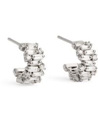 Suzanne Kalan - And Diamond Shimmer Hoop Earrings - Lyst