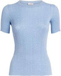 Agnona - Cotton-Silk Ribbed Top - Lyst