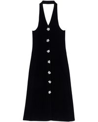 Maje - Knitted Halterneck Midi Dress - Lyst