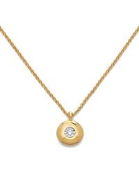 Monica Vinader - Vermeil And Diamond April Birthstone Necklace - Lyst