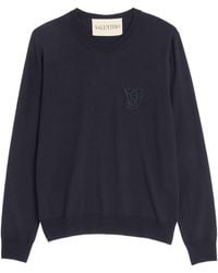 Valentino Garavani - Virgin Wool Monogram Sweater - Lyst