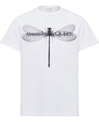 Alexander McQueen - Dragonfly Print T-shirt - Lyst
