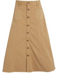 Polo Ralph Lauren - A-line Button-down Midi Skirt - Lyst