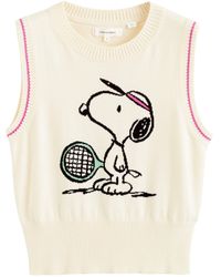 Chinti & Parker - Cotton Snoopy Tennis Knitted Tank Top - Lyst
