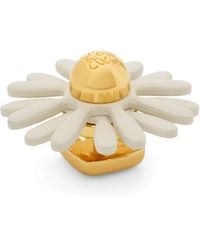 Loewe - X Paula's Ibiza Leather-Trim Flower Pin - Lyst