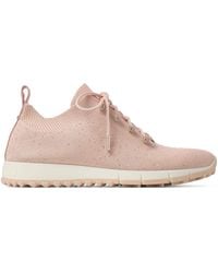 Jimmy Choo - Veles Knitted Glitter Sneakers - Lyst