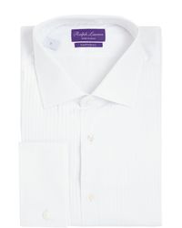 Ralph Lauren Purple Label - Pleated Tuxedo Shirt - Lyst