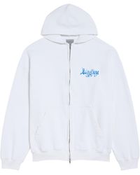 Balenciaga - Cotton Sketchy Logo Zip-Up Hoodie - Lyst