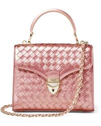 Aspinal of London - Midi Metallic Leather Mayfair Bag - Lyst