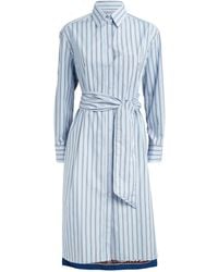 Weekend by Maxmara - Cotton-silk Striped Shirt Dress - Lyst