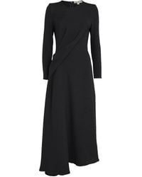 Edeline Lee - Jacquard Long-Sleeve Flèche Midi Dress - Lyst