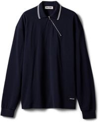 Miu Miu - Long-Sleeve Zipped Polo Shirt - Lyst