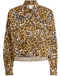 Weekend by Maxmara - Cropped Leopard Print Shirt - Lyst