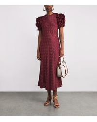 knee length dresses for ladies olga flutter sleeve midi dress main image 0