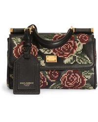 Dolce & Gabbana - Mini Leather Embroidered My Sicily Top-Handle Bag - Lyst