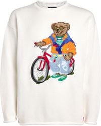 Polo Ralph Lauren - Cotton Embroidered Polo Bear Sweater - Lyst