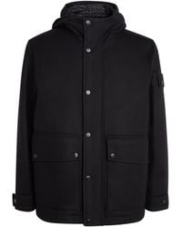Stone Island - Ghost Piece Virgin Wool-Blend Short Parka - Lyst