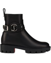 Christian Louboutin - Dianouchette Lug Leather Ankle Boots - Lyst