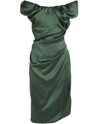Vivienne Westwood - Satin Ginnie Amber Midi Dress - Lyst
