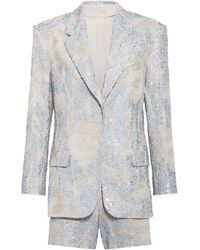Brunello Cucinelli - Linen Sequinned Two-piece Suit - Lyst