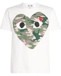 COMME DES GARÇONS PLAY - Camouflage Large Heart Logo T-Shirt - Lyst