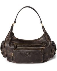 Miu Miu - Nappa Leather Pocket Top-Handle Bag - Lyst