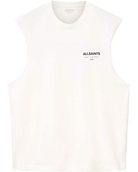 AllSaints - Organic Cotton Sleeveless Underground T-Shirt - Lyst
