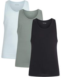 Calvin Klein - Stretch-Cotton Vests - Lyst