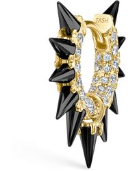 Maria Tash - Moissanite Mohawk And Diamond Pavé Hoop Earring - Lyst