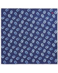 Isaia - Silk Printed Pocket Square - Lyst