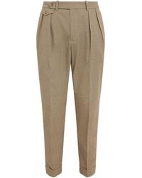 Ralph Lauren - Wool-Blend Check Straight Trousers - Lyst