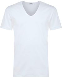 Zimmerli of Switzerland - 286 Sea Island V-neck T-shirt - Lyst