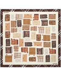 Burberry - Silk Storefront Print Scarf - Lyst