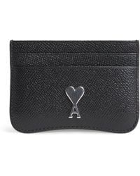 Ami Paris - Grained Leather Paris Card Holder - Lyst