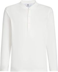 Brunello Cucinelli - Linen-Cotton Long-Sleeve T-Shirt - Lyst