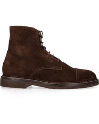 Brunello Cucinelli - Suede Ankle Boots - Lyst