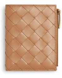 Bottega Veneta - Small Leather Intrecciato Bifold Wallet - Lyst