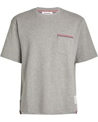Thom Browne - Oversized Tricolour Pocket T-Shirt - Lyst