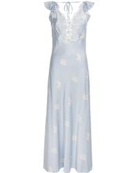 Claudie Pierlot - Satin Floral Print Maxi Dress - Lyst